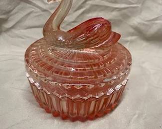 Jeanette Swan Powder w/Lipstick Holder