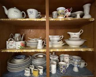 591 assortedmismatchedporcelaindinnerware