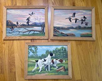 437 setofthree18x14framedpaintbynumb