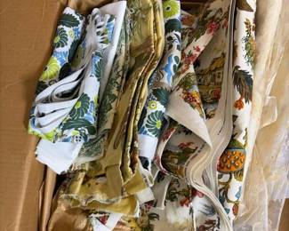 182 assortedvintagedraperyfabricandplea