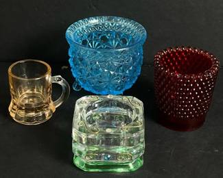 146 fourmixedcolorsvintageglasstoothpic