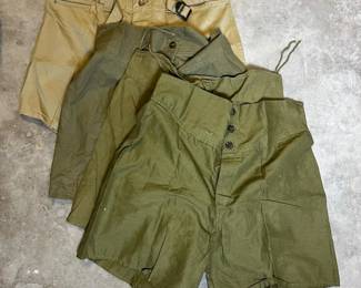 013 fourvintagemilitaryshortsmixedcolor