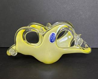 004 vintagemuranoglassyellowartbowlscu