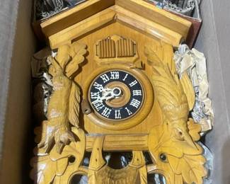 333 vintagegermanwoodencuckooclockinbo