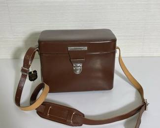 069 vintagebrownleathergermancameracase