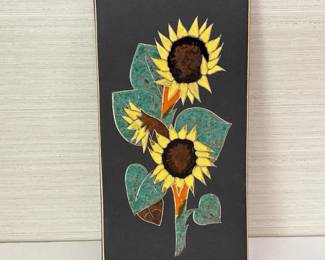 571 ruschahandarbeitsunflowerceramicwall