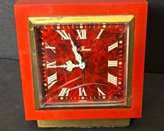 218 seththomasredgolddeskclockgermany