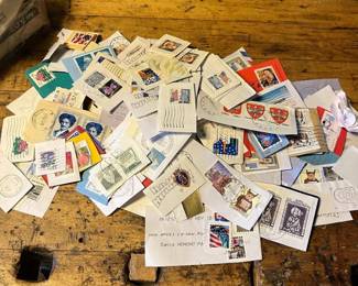 441 assortedvintageusedpostagestampson