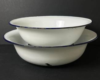 139 pairwhiteenamelwareutilitybowls