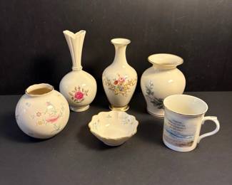 559 lenoxporcelainvaseandbowlsixpiece