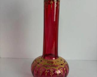 309 redandgoldglassvase