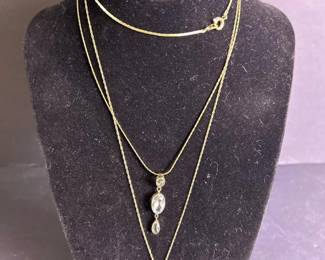 352 twogoldtonedpendantnecklaces