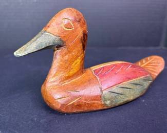 016 handcarvedsmallwoodenduckfigurine