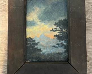 018 vintageframedpaintingsawtoothpeaksi