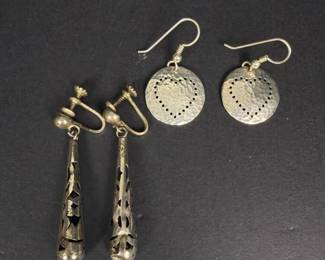 343 twopairssterlingsilverearrings