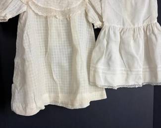327 twovintagewhitebabydresseswithlace