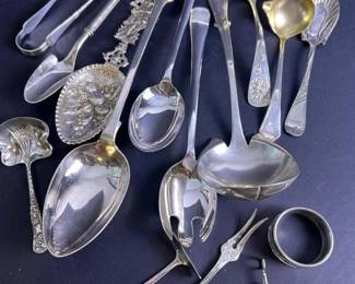 350 assortedsilverplatedservingutensils
