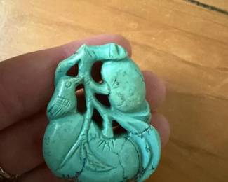 051 largecarvedturquoisedecorativependan