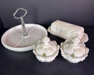 217 vintagemilkglassgrapeleafservingse