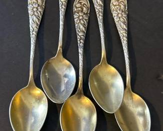 358 fivehamiltondiesingersterlingspoons