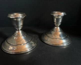005 pairsterlingweightedcandlesticks