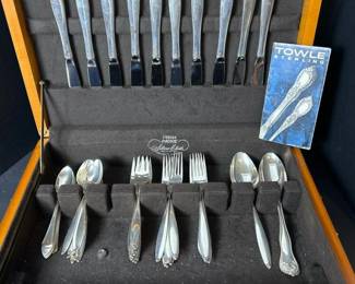 036 sterlingsilverflatwaresetinwoodenc