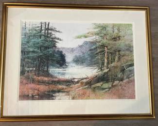 160 framedlandscapeprintsignedbyhanspl