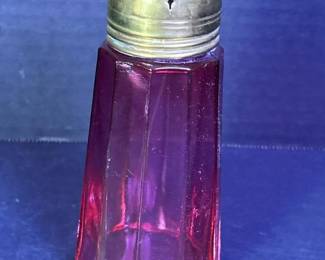 383 vintagerubystainedglasssugarshaker