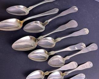 348 assortedcoinsilverspoons
