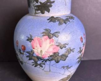 355 lovelybluefloralhandpaintedliddedj