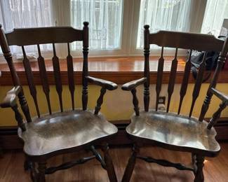 323 windsorstylewoodenarmchairs