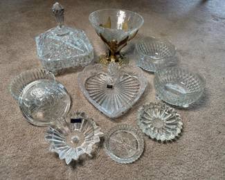 060 assortedcutglassandcrystalbowls