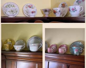 191 assortedvintageporcelainteacupandsa