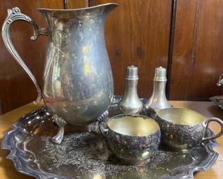 260 mixedlotofsilverplatetraysbowlsan