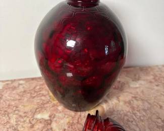 045 redartglassliddedjar