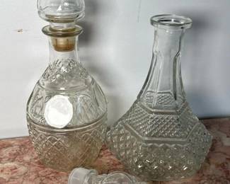 050 pairofcutglassdecanters