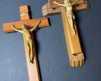 192 2wallcrucifixeswoodandmetal12in