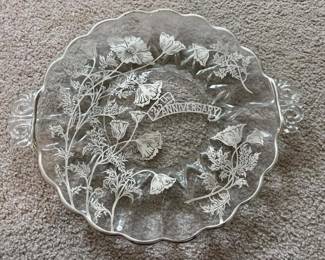 067 25thanniversaryfrostedglassplatewit