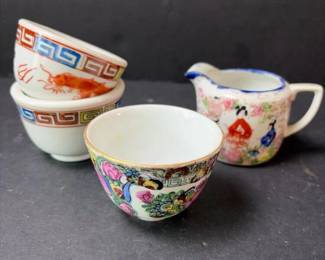205 handdecoratedasianceramicteabowlsa