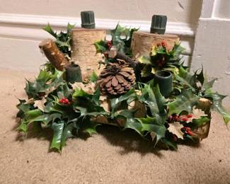 101 vintagestylebirchloghollycandlehol