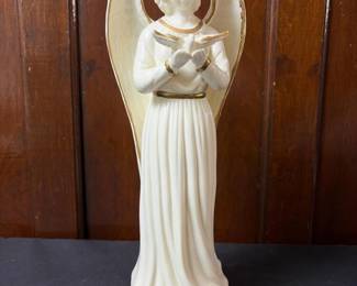 182 porcelainangelfigurinewithgoldaccen