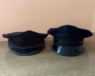 156 pairofvintageuniformvisorcaps