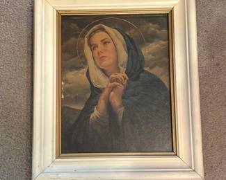 143 framedreligiousprintingiltedgedwhi