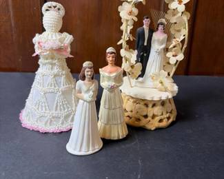 173 fourvintageweddingcaketoppers