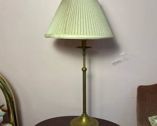 214 tallmetaltablelampwithpleatedshade