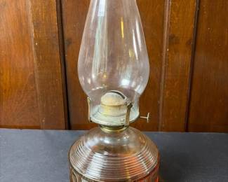 172 vintageclearglassoillamp