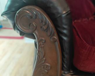 Beautiful handcrafted wood with leather