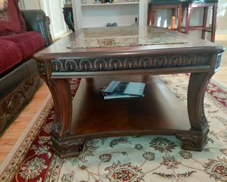 Two levels on the table you roughly handcrafted detailing