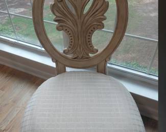 Very solid dining room table chairs. We have 4 of them very good condition. Solid, wide, seat and very sturdy