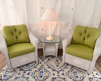 Very nice Lloyd Flanders wicker furniture.  All pieces will be sold separately.  Cushions have been replaced with non-Lloyd Flanders cushions